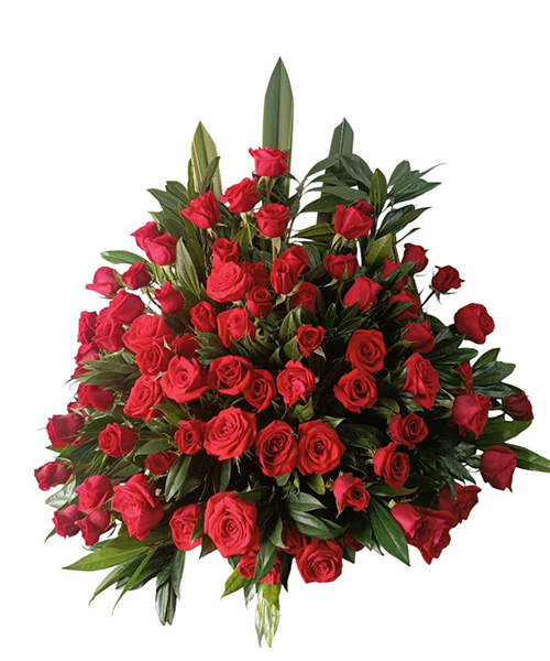 Ramo Fúnebre de rosas rojas Ref. Memoria en Rosas Rojas