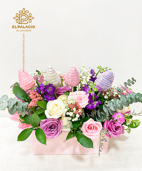 Chocofresas con flores Ref. 85