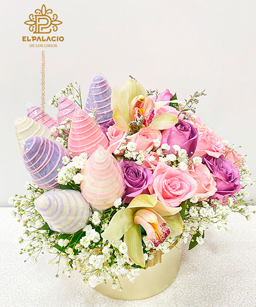 Chocofresas con flores Ref. 92