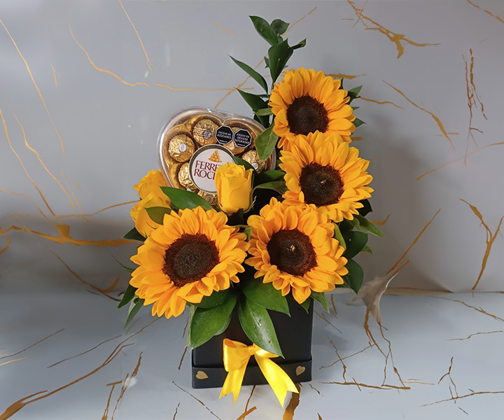 Caja de girasoles - 250