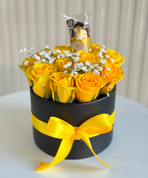 Caja de flores para el dia de la madre ref. Mini tesoro de mamá