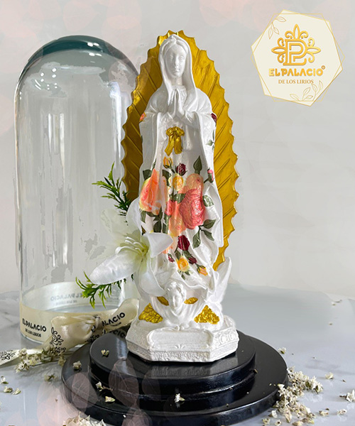 Virgen María Decorativa en Cúpula de Cristal ref 1