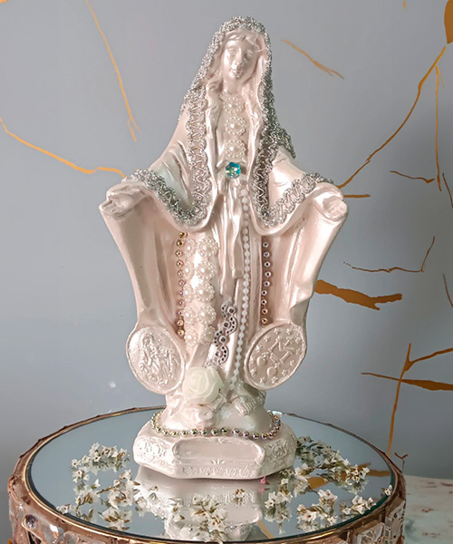 Virgen María Decorativa color rosa pastel ref 1