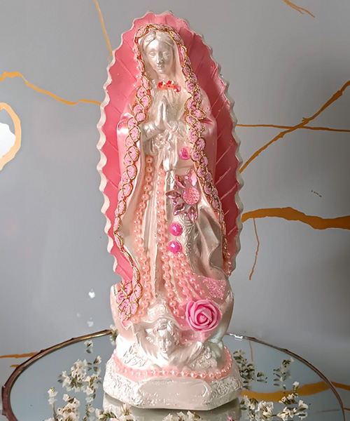 Virgen María Decorativa color rosa ref 8
